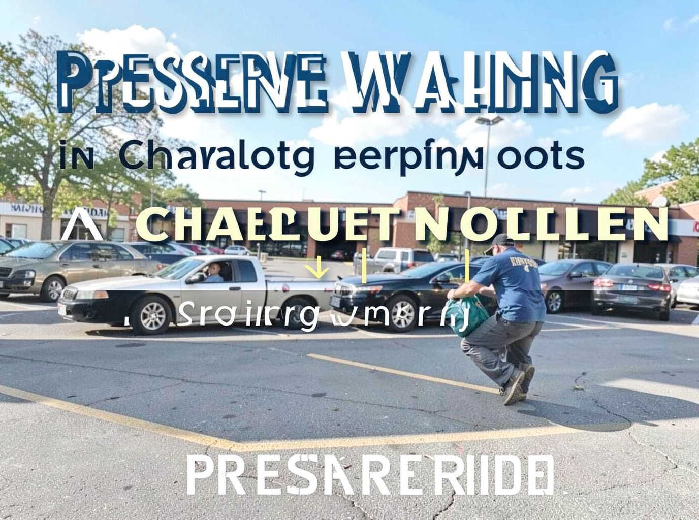 Pressure Washing Commercial Parking Lots in Charlotte After Spring Pollen